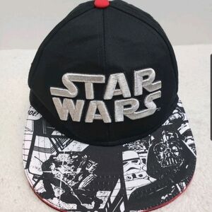 Star Wars Lucasfilm Comic Strip Hat One Sz Black White Darth Vader Stormtroopers